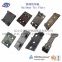 Casting rail tie plate with double shoulder with 4 holes for railroad fastening