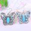 wholesale fashion vintage resin acrylic kallaite butterfly fingernail earring posts backs punjabi