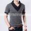 New-Mens-summer-leisure-T-shirt-fashion-slim-short-sleeve-V-neck-T Standard Sports