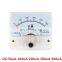 DC Analog Pointer Current Meter Panel 50uA 100uA 200uA 300uA 500uA AMP Gauge Current Mechanical Ammeters