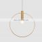 Modern LED Round Shape Rotatable Design Gold  Metal Pendant Light For Home