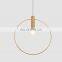 Modern LED Round Shape Rotatable Design Gold  Metal Pendant Light For Home