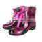 PVC transparent checked children rain boots