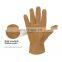 HANDLANDY Brown Genuine Cowhide Gardening Tools Gardening Gloves Work Driver Leather Gloves Kids Gloves Winter