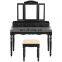 Wall mounted dressing table wooden dressing table with mirror and stool