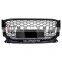 Auto front bumper grille for Audi Q2 Q2L center honeycomb pure black grill for RSQ2 frame quattro no logo style 2017 2018 2019