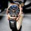 CHENXI 903 Luxury Fashion Quartz Wristwatches Men Sport Chronograph Leather Strap Business Waterproof Quartz Wristwatch