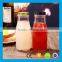 300ml square coffee bottle glass beverage bottle clear glass milk bottle