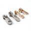 Bag Accessories Colorful Metal Zipper Puller / Zipper Pulls Zinc Alloy Zipper Slider For Jacket