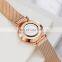 SHENGKE Elegant Lady Watch Push Mesh Buckle Alloy Case Steel Caseback Watches Customized Logo OEM  Girl Handwatch Gift
