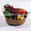 HBK Three piece set circular handmade seagrass rattan storage basket for fruit and egg