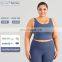 Wide Hem Plus Size Sports Bra Backless Gym High Impact Fitness Wear Top