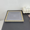 Clear Plastic Square Charger Plates With Gold Beaded Rims Wedding Decoration Dishes