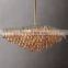 Retro classic Chiara square gold industrial crystal chandelier decoration for living room bedroom hotel ceiling lighting