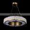 Modern Large Luxury Round Natural Stone LED Crystal Chandelier Pendant Lighting For Hotel Villas Hall