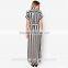 2016 Women fashion dress OEM service top quality stripe prom maxi dress D296