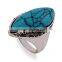 Activating Joint Multicolor Stone Crackle Turquoise Ring