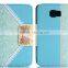 luxury bowknot mobile phone bag,for samsung s6 lace wallet leather case,cell phone case for samsung galaxy