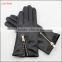 Ladies cheap fashion sheepskin leather hand gloves with zipper