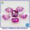 wholesale synthetic square checker cut pink ruby corundum stones