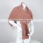 Latest design women 100 acrylic winter solid color shawl scarf