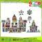 Colorful Rainbow Wooden Castle Blocks Set For Child wooden acrylic blocks