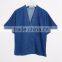 denim double-breasted women blouse short sleeves women blouse OEM service