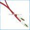 Gold plated colorful 3.5mm aux cable for car,audio video cable