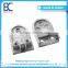 Glass mounting hardware with mirror light