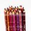 Professional Lipliner pencil Waterproof wooden blend Lip Liner Pencil 15CM 23 Colors Per Set Hot 2016 makeup lipstick tool