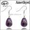 Natural semi precious stones drop pendant ball Earrings