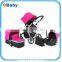 Aluminum Frame Baby Stroller 3 in 1,Pushchair+Sleeping Basket+Car Seat