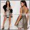 V back shinny hot sexy girls night dress ladies night sexy dress