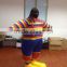 DJ-CO-123 Adult Chub Circus Clown Inflatable Blow Up Color Body Halloween Costume Jumpsuit