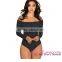 Accept Paypal 2016 Newly Low Price Black Off Shoulder Sexy Bodysuit Women