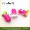 High power universal 5V 1A cell phone usb car charger with customized colors for promotional