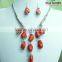 Red Turquoise/Blue Turquoise Nugget Beaded Necklace,Fashion Chunky Turquoise Bead Necklace