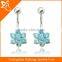 Fashion Stainless Steel Belly Button Ring Body Piercing Jewelry Fashion Navel Rings with Charming Zircon