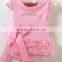 2015 Girls Baby Bodysuits Pink Creepers Bow Baby Rompers Flower Summer Carters Bodysuit Infant Clothes Children Wear RR40318-11