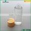 100ml frosted round glass lotion bottle with screw cap
