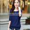 Fashion Women Knitted T-shirt With Breathable