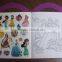 2015 hot sale eco-friendly high quality children coloring and sticker book