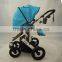 2015 Baby pram 3 in 1 with big air wheels,3 position seat with 5 point safety
