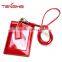 PU leather luggage name tag with long strap