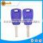 blue remote key case with logo uncut blade abs material for fiat 500 doblo ducato panda brava