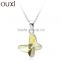 OUXI butterfly crystal fashion jewelry necklace 10737