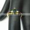 Diamond Gold Ring With Green Hydro 14K