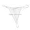 Super Women Sexy Lingerie G-String Rhinestone T-Back Underwear Ladies V-String Briefs Thong White Exotic Apparel