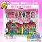 Doll house plastic villa with furniture set plastic villa set toy