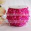 wedding factory wholesale pink 3+8MM faux round pearl ball christmas wired bead garland flower string for centerpiece by roll